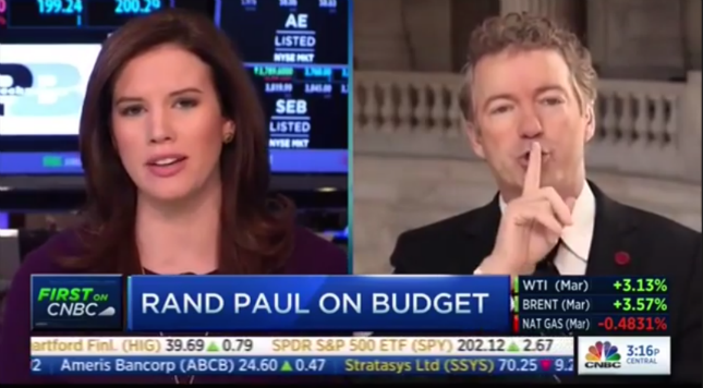 Rand Paul, CNBC, Shush