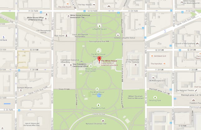 Obama, Google Maps, White House