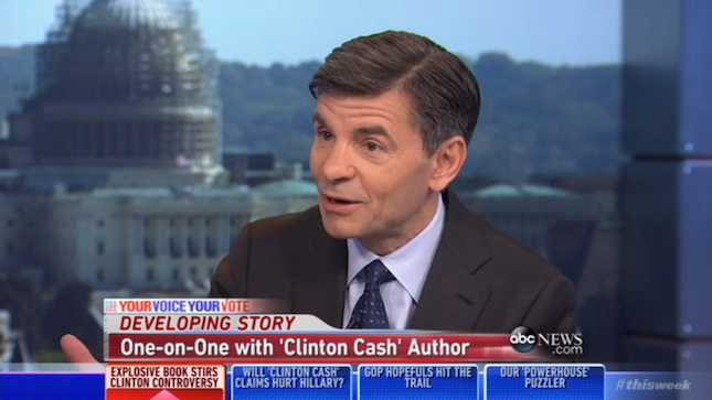 Clinton Cash, George Stephanopolous