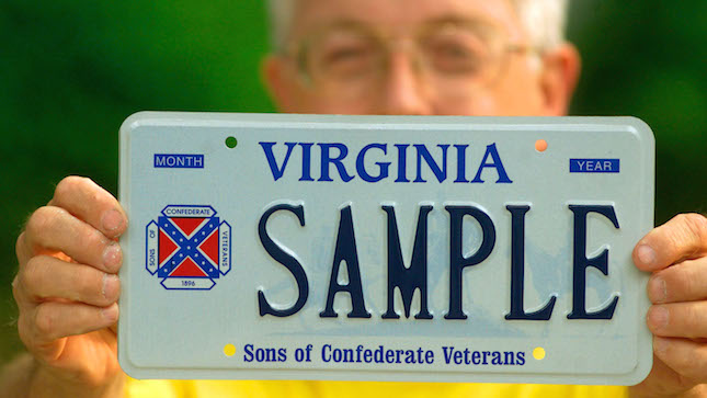 Virginia, License place, Confederate flag