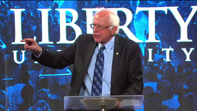 Bernie Sanders, Liberty University