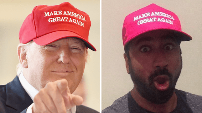 Donald Trump, Kal Penn, Make America great Again, hat