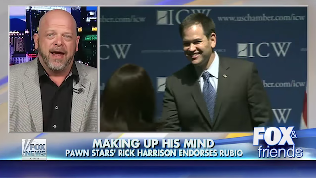 Rick Harrison, Marco Rubio, 2016, Pawn Stars