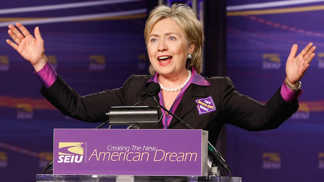 Hillary Clinton, SEIU, union, endorsement, 2016