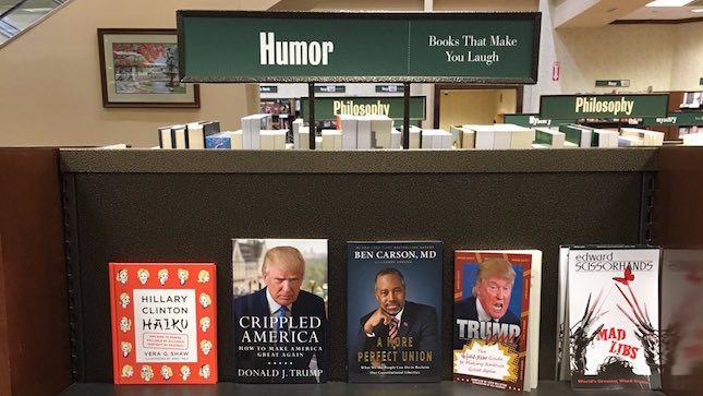 Donald Trump, Ben Carson, Barnes and Noble, Humor