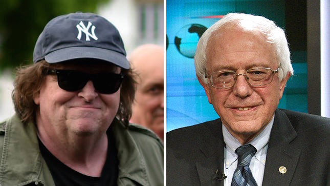 Michael Moore, Bernie Sanders