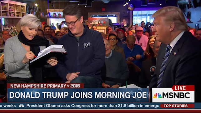 Donald Trump, Morning Joe, Joe Scarborough