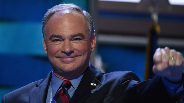 Tim Kaine, Democratic National Convention, Marine, pin