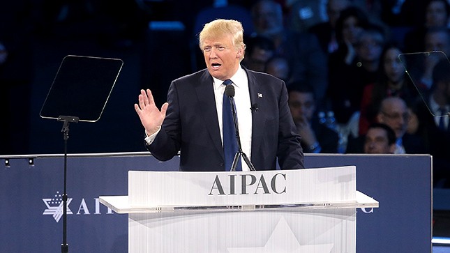 Donald Trump, AIPAC