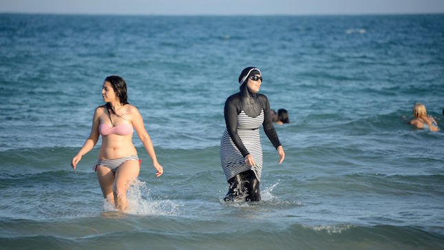 Burkini, Burqa, bikini, ban