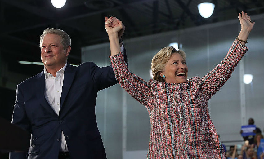 Hillary Clinton and Al Gore