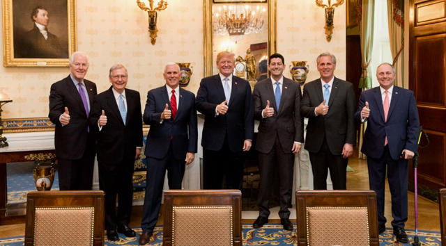 Honored to have Republican Congressional Leadership join me at the @WhiteHouse this evening. Lots to discuss as we continue MAKING AMERICA GREAT AGAIN!