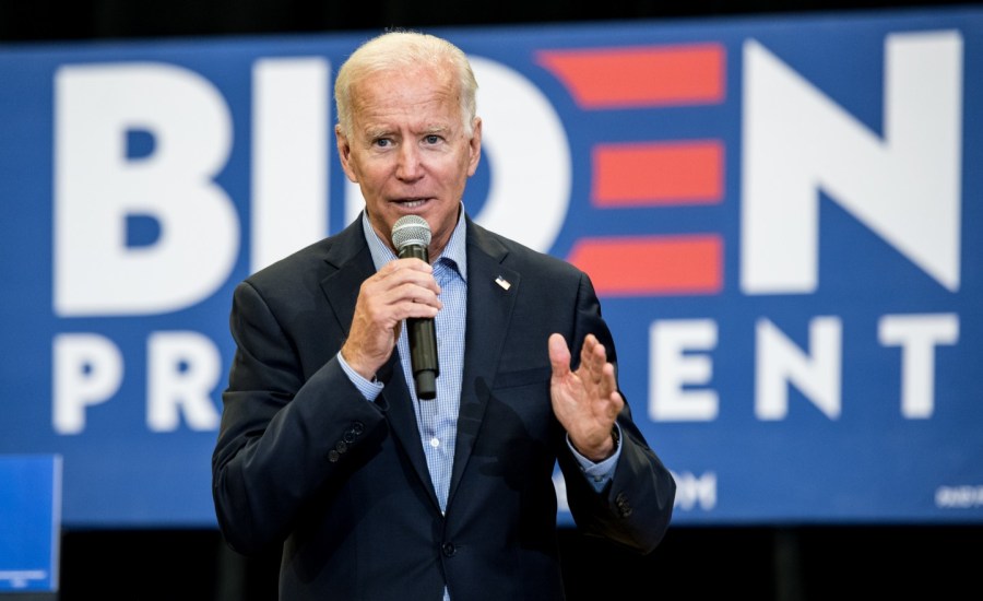 Joe Biden speaks to a crowd in South Carolina.