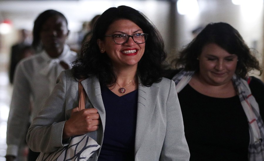 rashida tlaib congresswoman representative tijuana san diego border immigrants asylum policy Trump conservative protest Daniel Piedra anti semitism