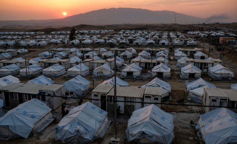 a photo of a refugee camp in Iraq