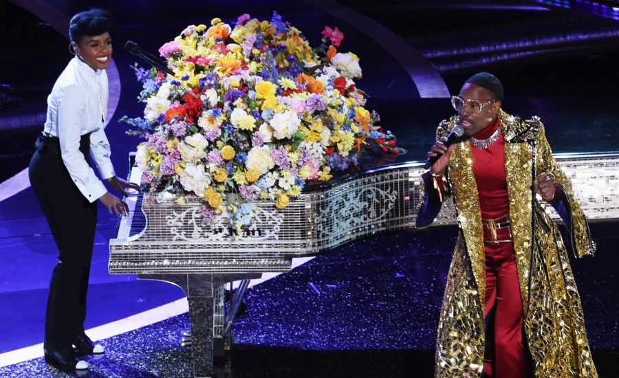 Janelle Monáe performs at the Oscars 2020