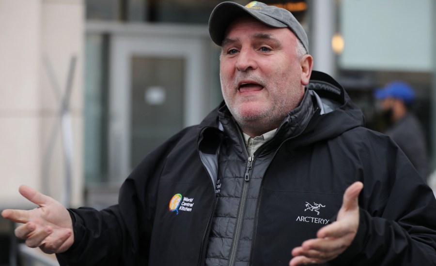 jose andres speaks to reporters in washington, d.c.