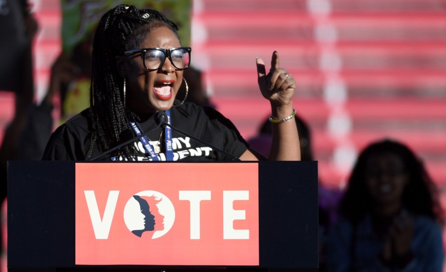 Image: Alicia Garza at a "Power to the Polls" event
