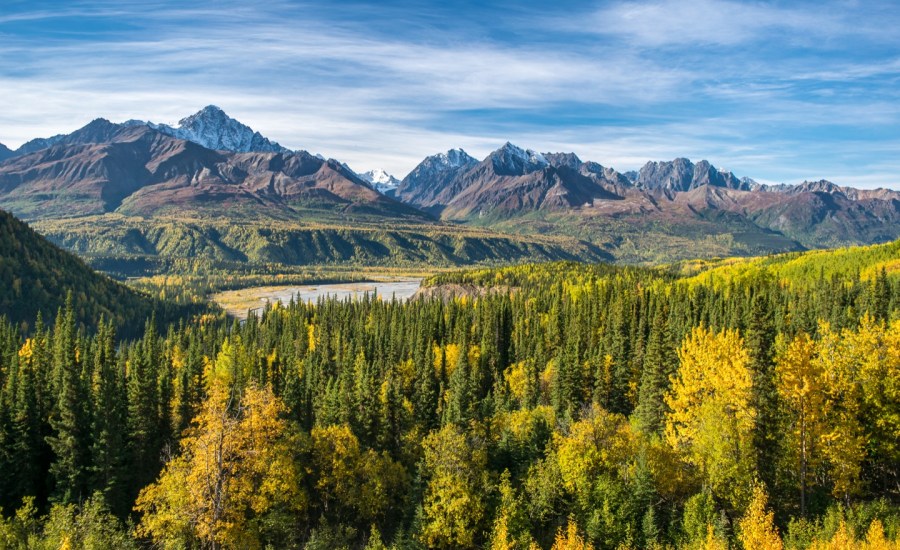 View of national park in Alaska