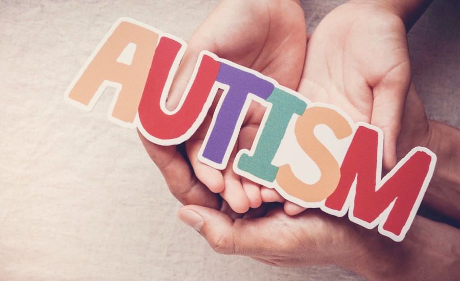 hands holding an autism sign