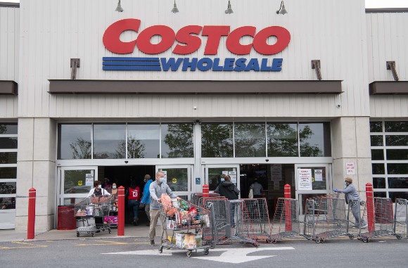 Shoppers at Costco