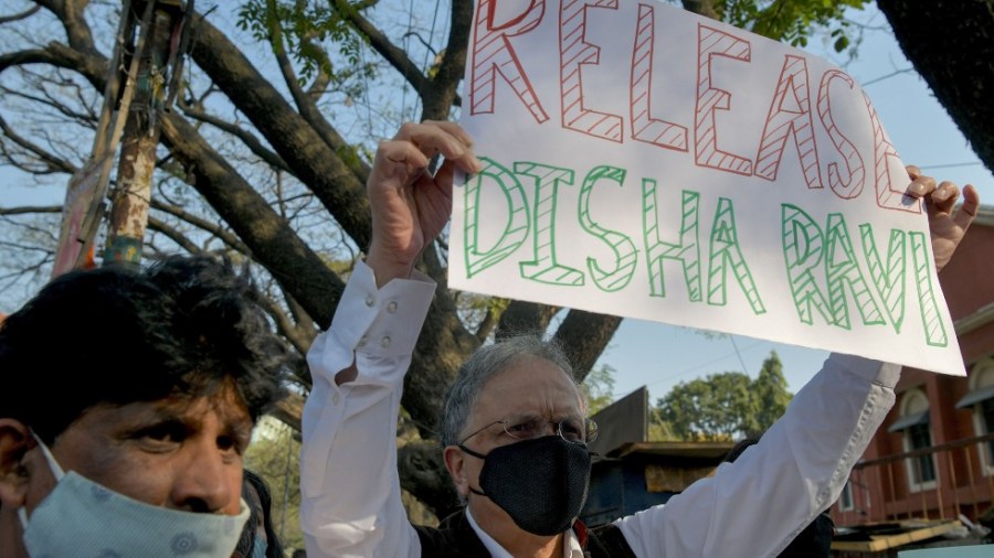 Protests erupted across India after the arrest of Disha Ravi