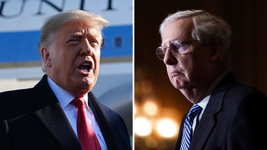 Former President Trump and Minority Leader Mitch McConnell (R-Ky.)