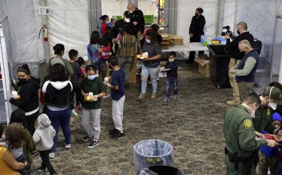 A border facility housing migrant children