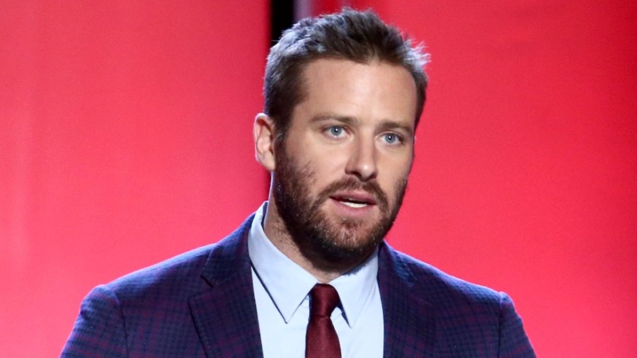 Armie Hammer speaks during the 2019 Independent Spirit Awards