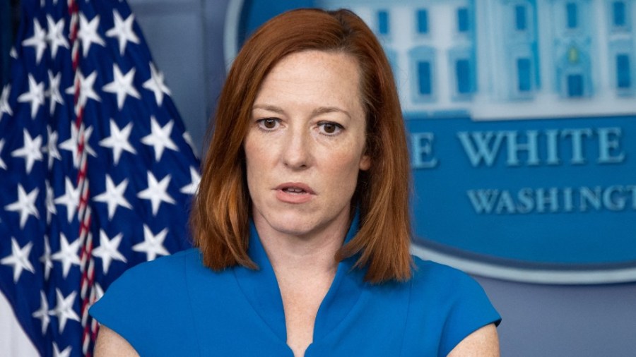 Biden press secretary Jen Psaki answers reporters' questions at the White House