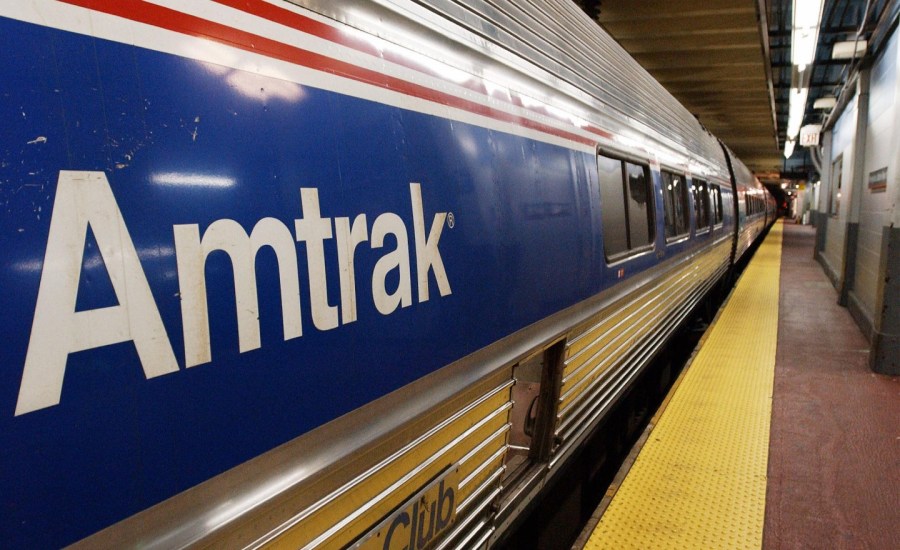 An Amtrak train