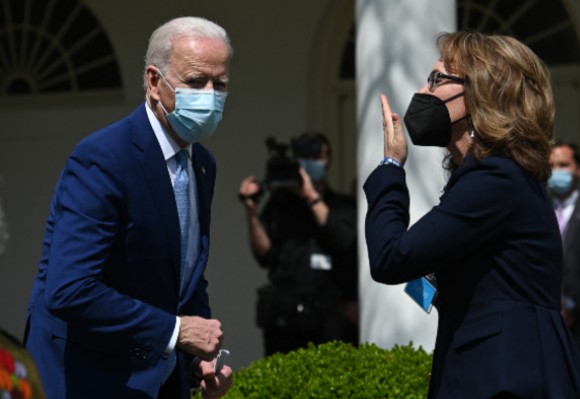 President Biden with Gabby Giffords