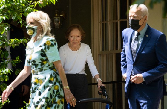 President Biden and Jill Biden meet with former first lady Rosalynn Carter