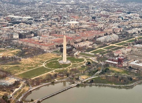 Aerial view of Washington, D.C.