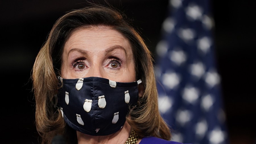 Speaker Nancy Pelosi (D-Calif.) addresses reporters during her weekly on-camera press conference