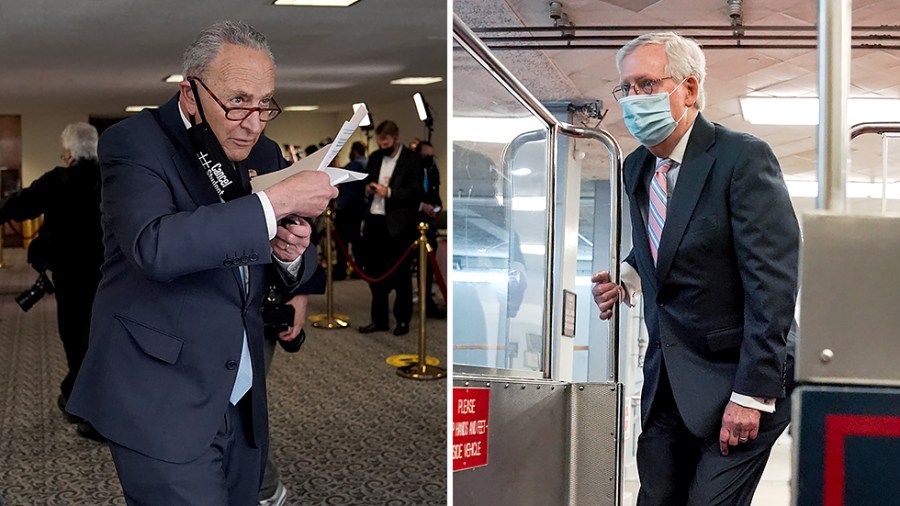 Majority Leader Charles Schumer (D-N.Y.) and Minority Leader Mitch McConnell (R-Ky.)