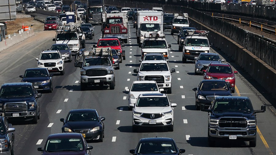 Traffic on I-66 in Virginia