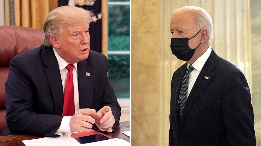 Former President Trump and President Biden