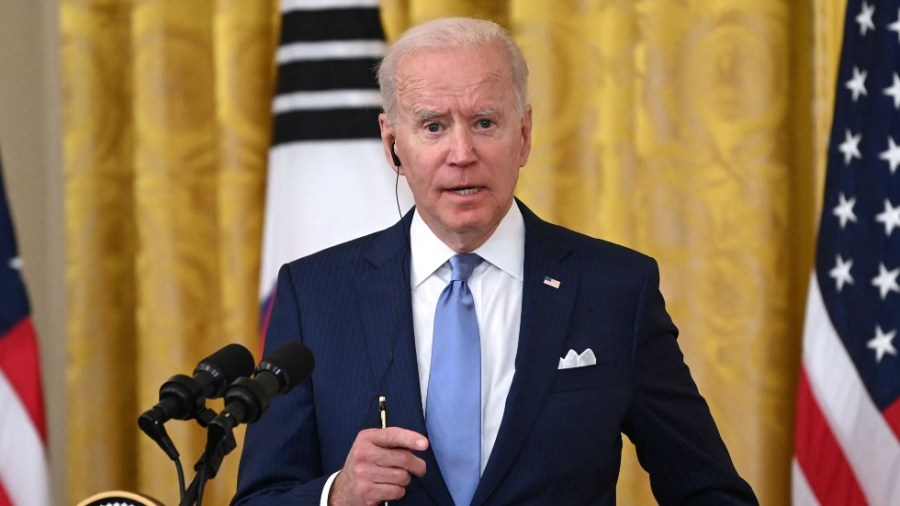 President Biden holds a joint press conference with South Korean President Moon Jae-in at the White House