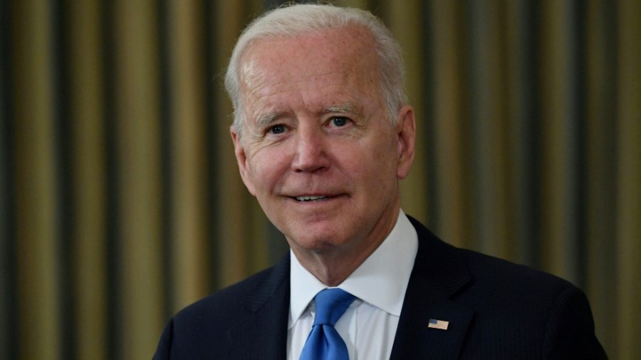 President Biden delivers remarks in the State Dining Room of the White House