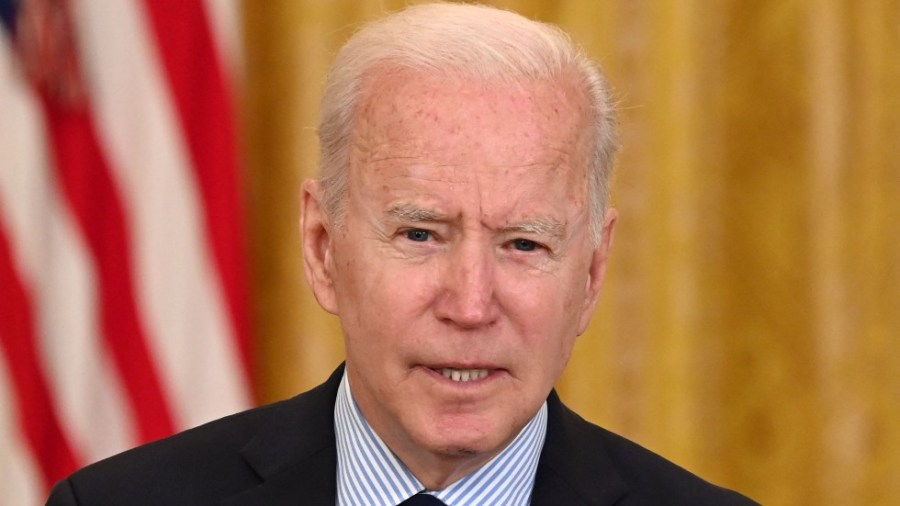 President Biden speaks about the disappointing April jobs report in the East Room of the White House