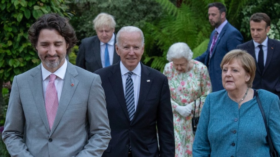 President Biden meets with leaders of the Group of Seven in England