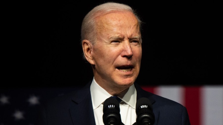 President Biden speaks during a commemoration of the 100th anniversary of the Tulsa race massacre