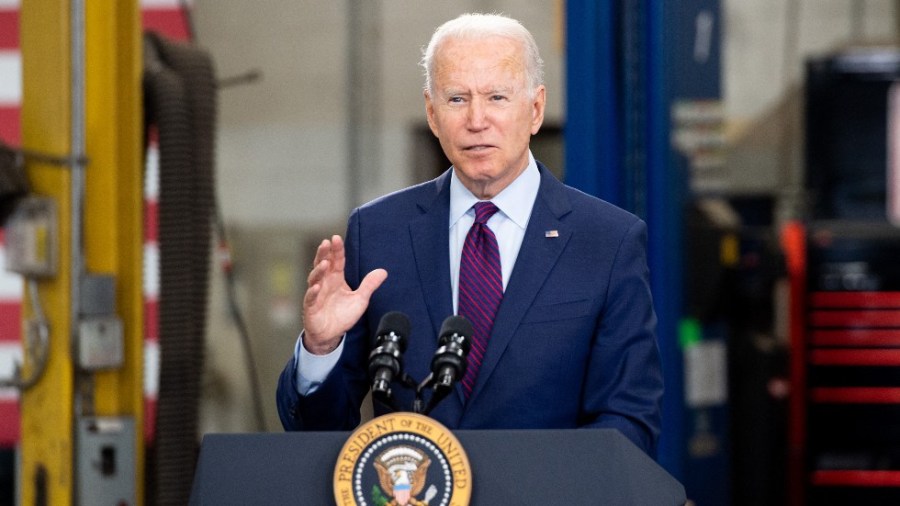 Biden touts infrastructure plan