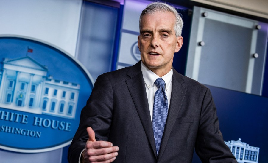 : Secretary of Veterans Affairs Denis McDonough speaks during the daily press briefing in the Brady Press Briefing Room at the White House on March 4, 2021 in Washington, DC