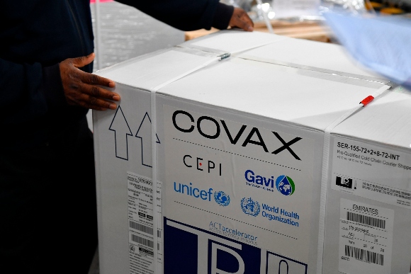 A carton box of a Covishield vaccine developed by Pune based Serum Institute of India