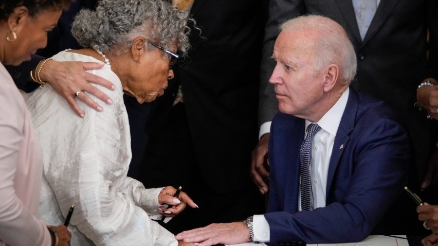 Opal Lee with President Biden