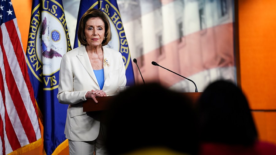 Speaker Nancy Pelosi (D-Calif.) addresses reporters during her weekly press conference on June 24