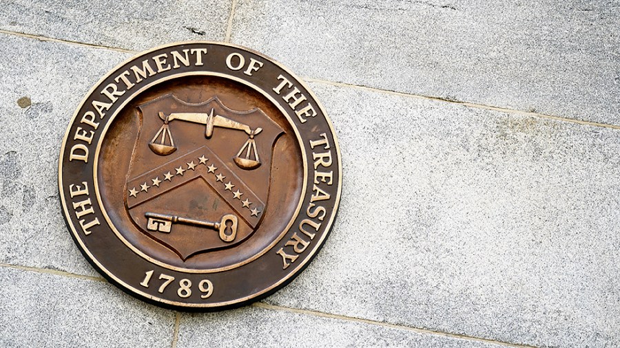 The Department of Treasury headquarters is seen in Washington, D.C., on June 3