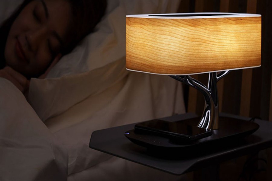 This 3-in-1 wireless charger eliminates messes and acts as an artsy lamp